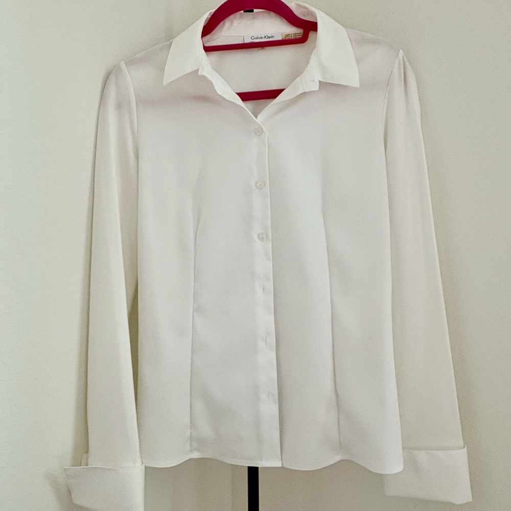 Calvin Klein Women's White Blouse
